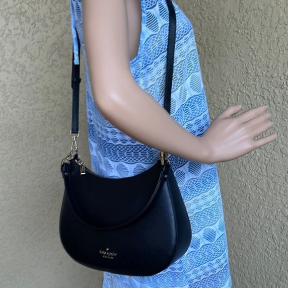 Kate Spade Staci Saffiano Leather Shoulder Bag Black - Picture 15 of 16